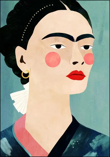 Frida on Blue