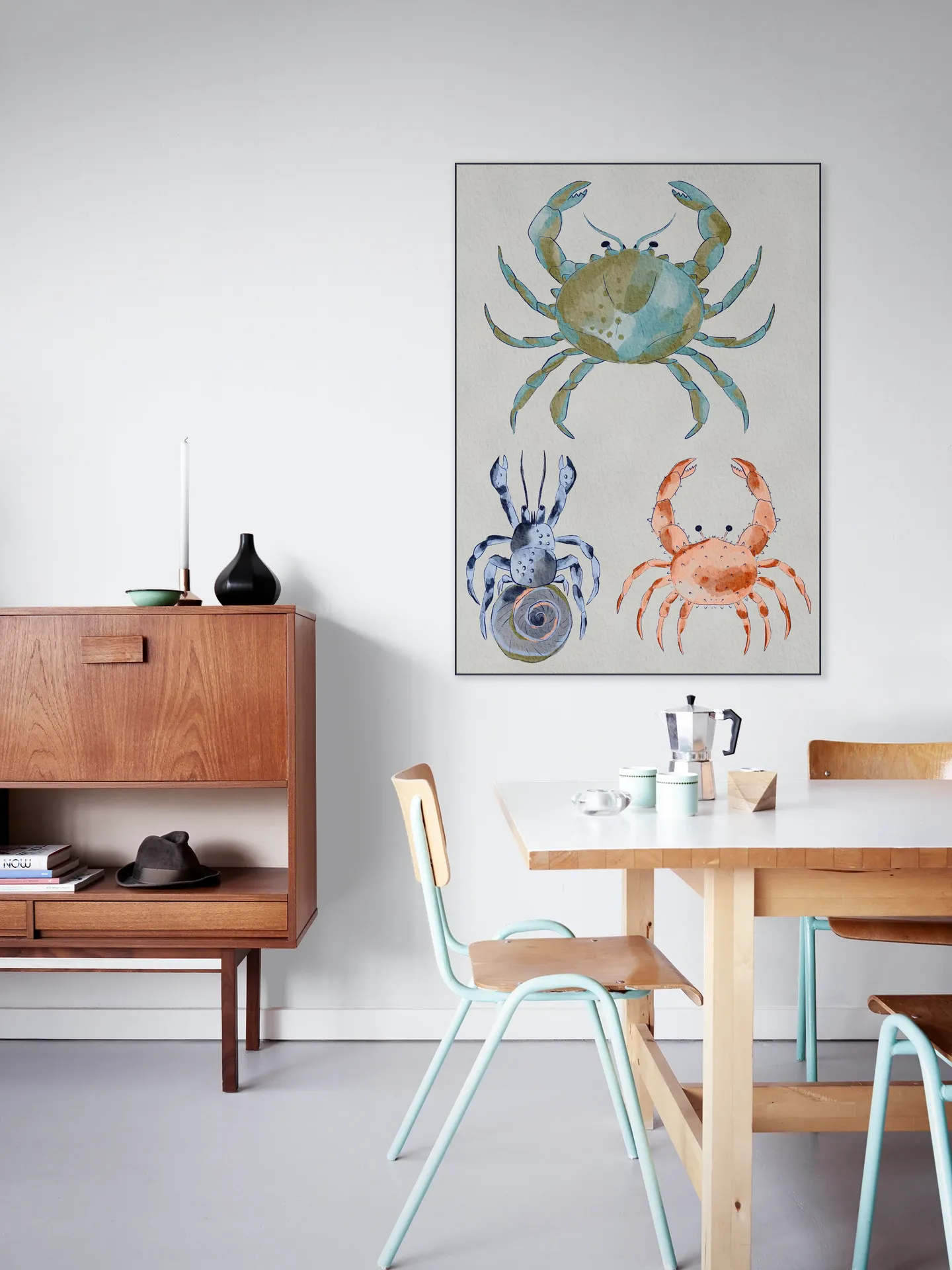 Ocean Crabs Watercolor