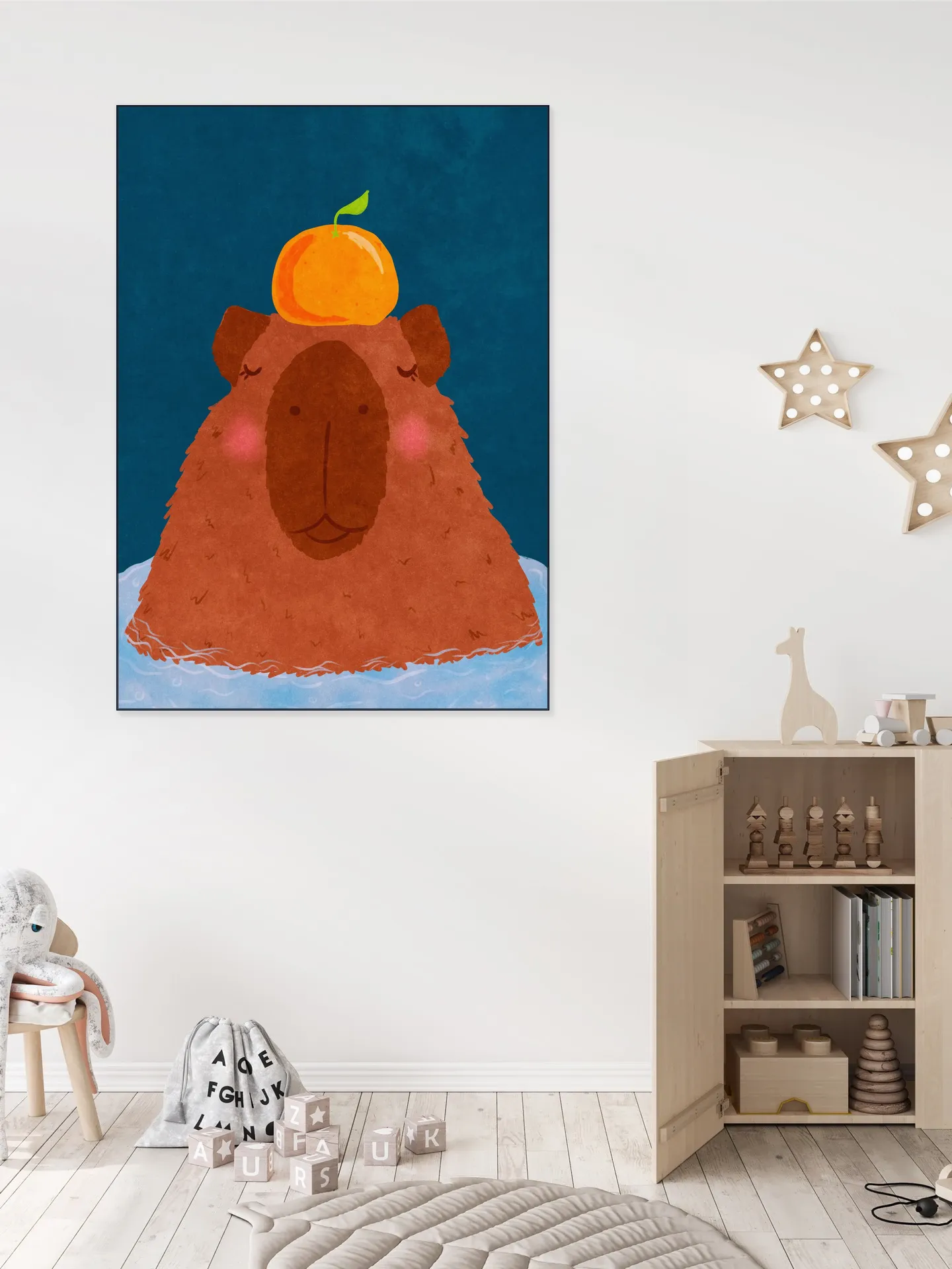 Capybara With Orange