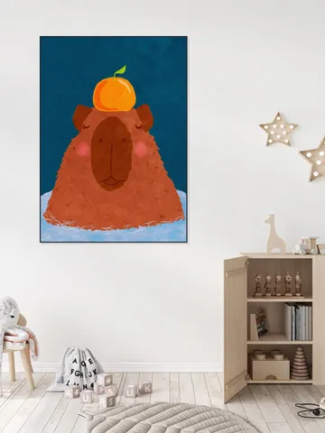 Capybara With Orange