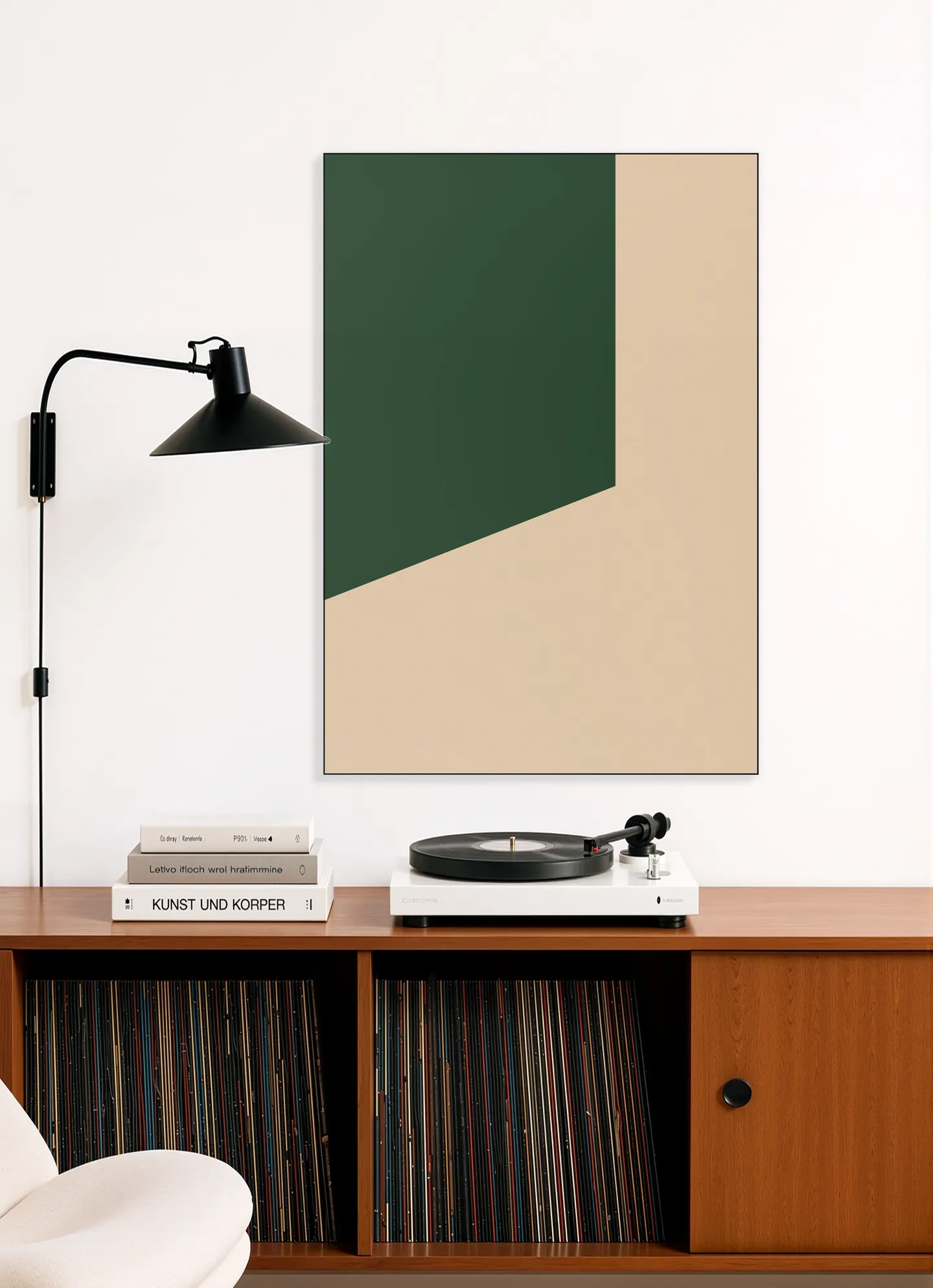 Color blocking - Beige Green