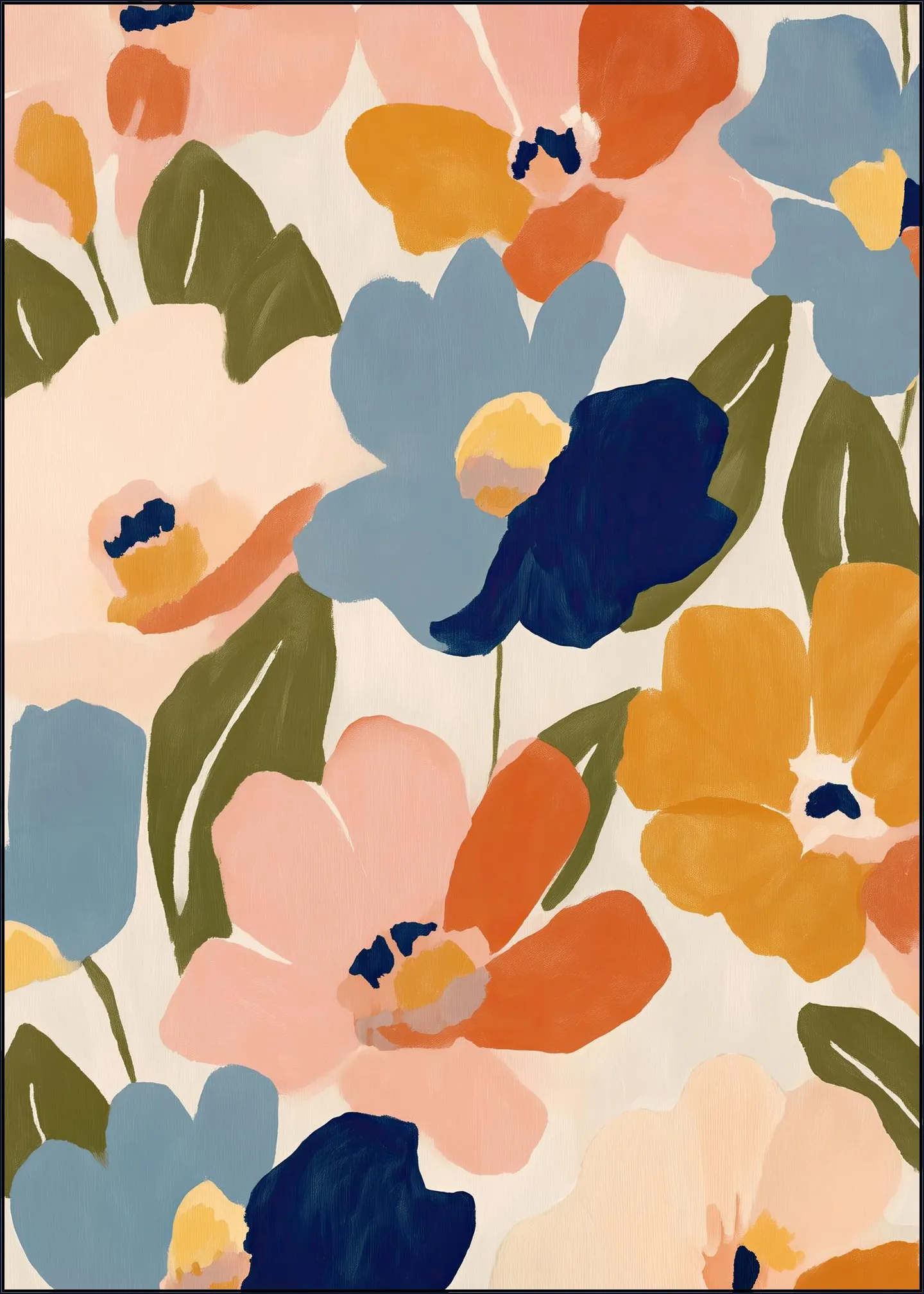 Soft Abstract Floral Garden