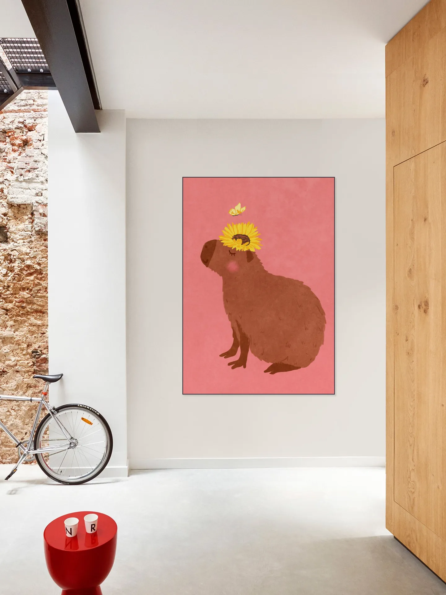 Capybara With Sunflower