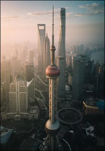 Aerial Shot Shanghai China