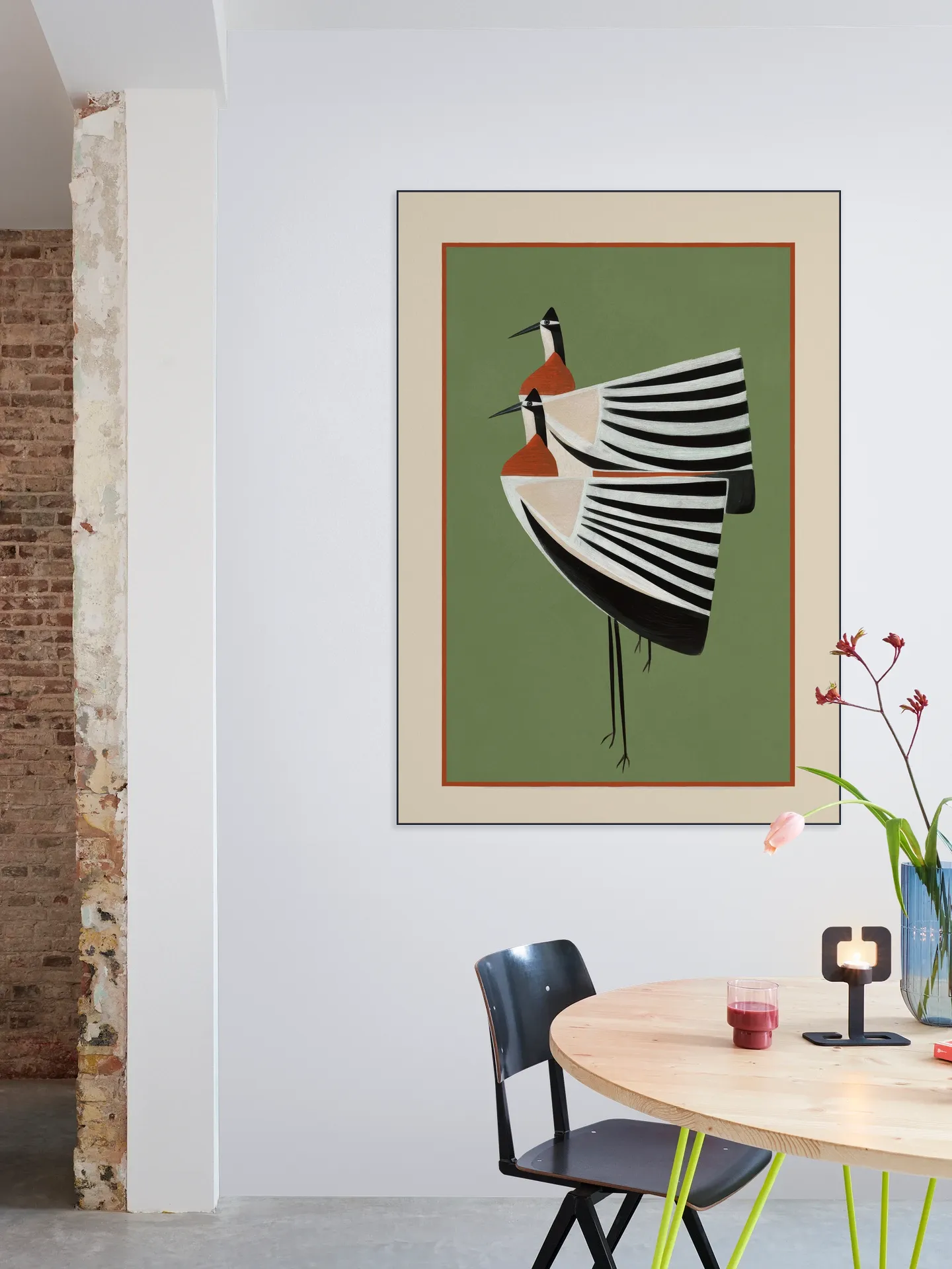 Striped Bird Pair