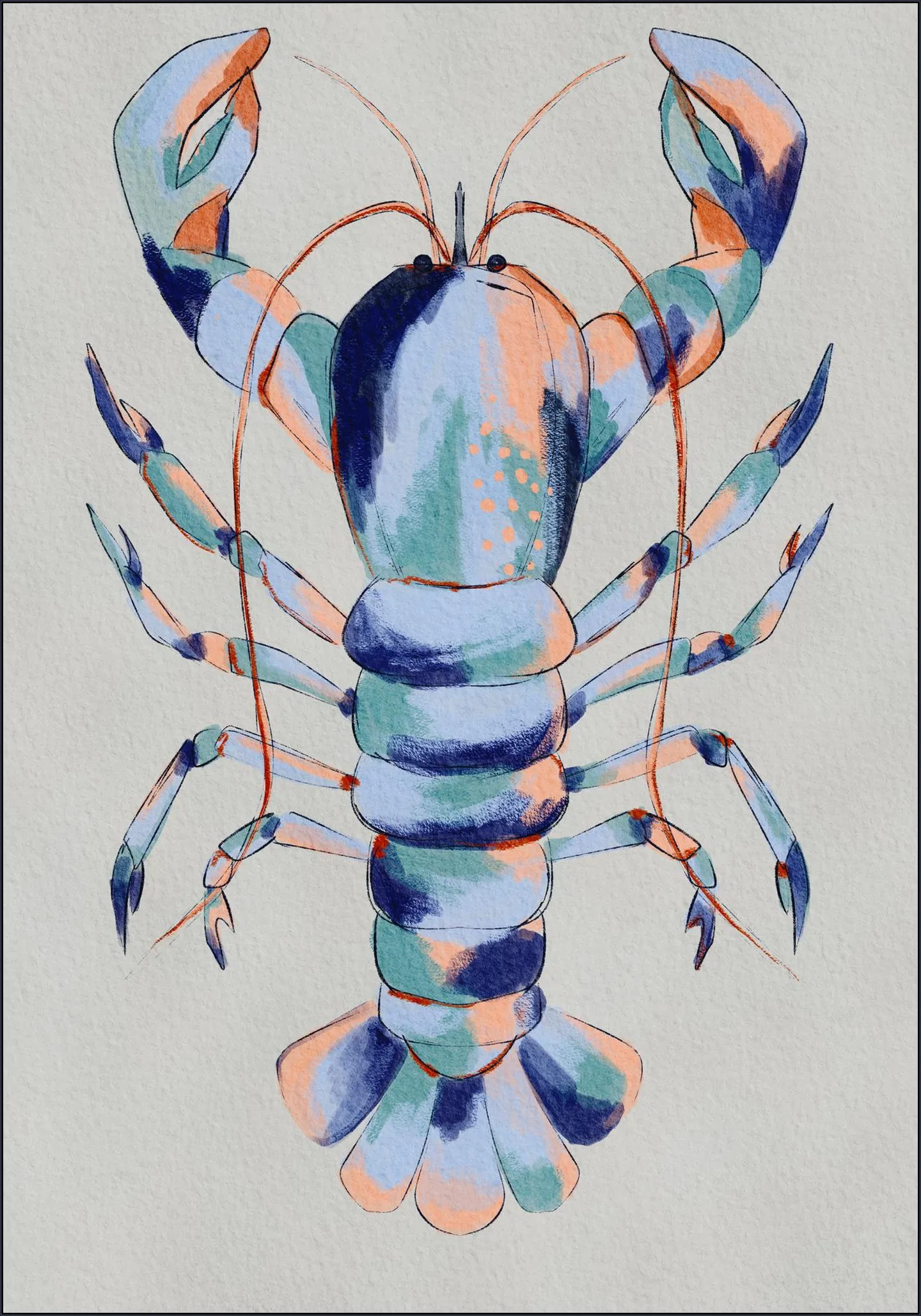 Coastal Blue Crab Painting