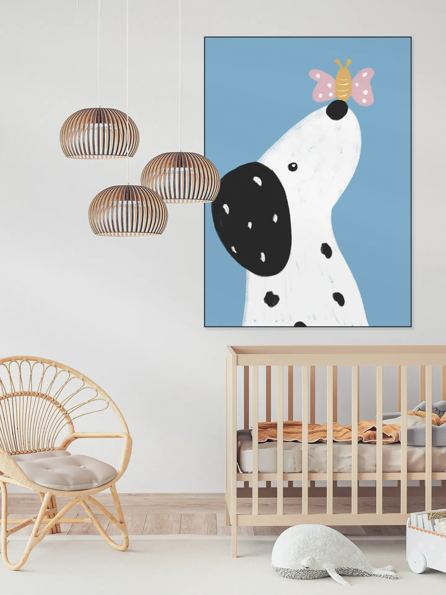 Dalmatian with a Butterfly