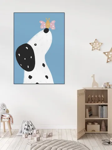 Dalmatian with a Butterfly