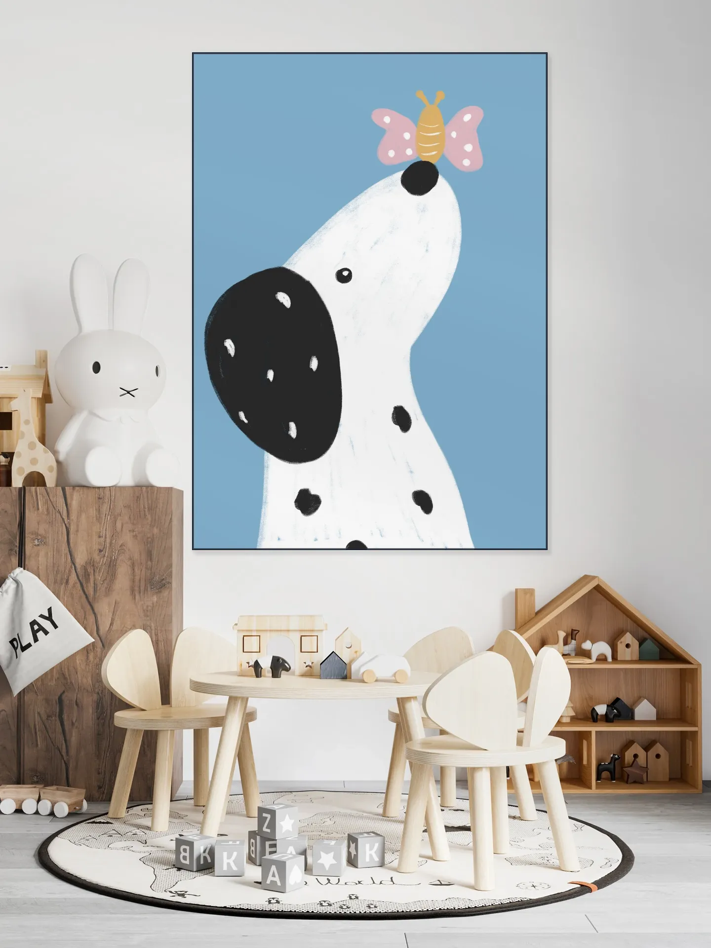 Dalmatian with a Butterfly