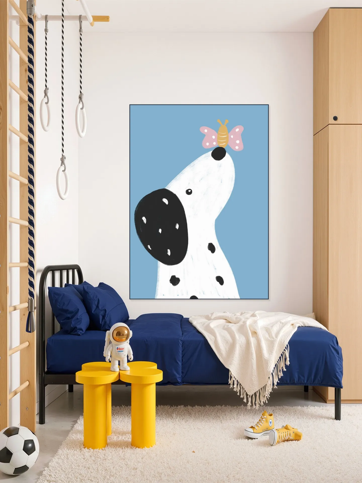 Dalmatian with a Butterfly