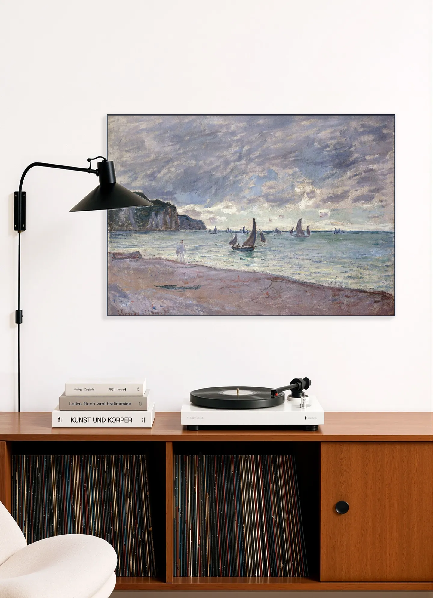 Fishing Boats and Cliffs - Pourville