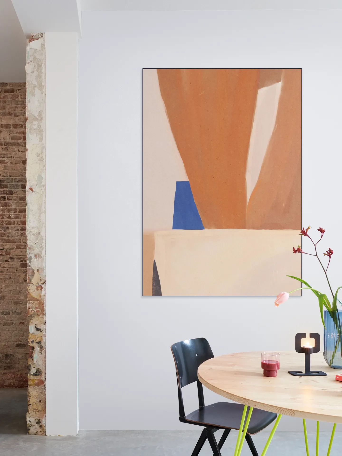 Warm Earth Tones And Bold Geometric Shapes