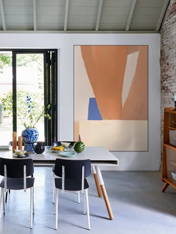 Warm Earth Tones And Bold Geometric Shapes