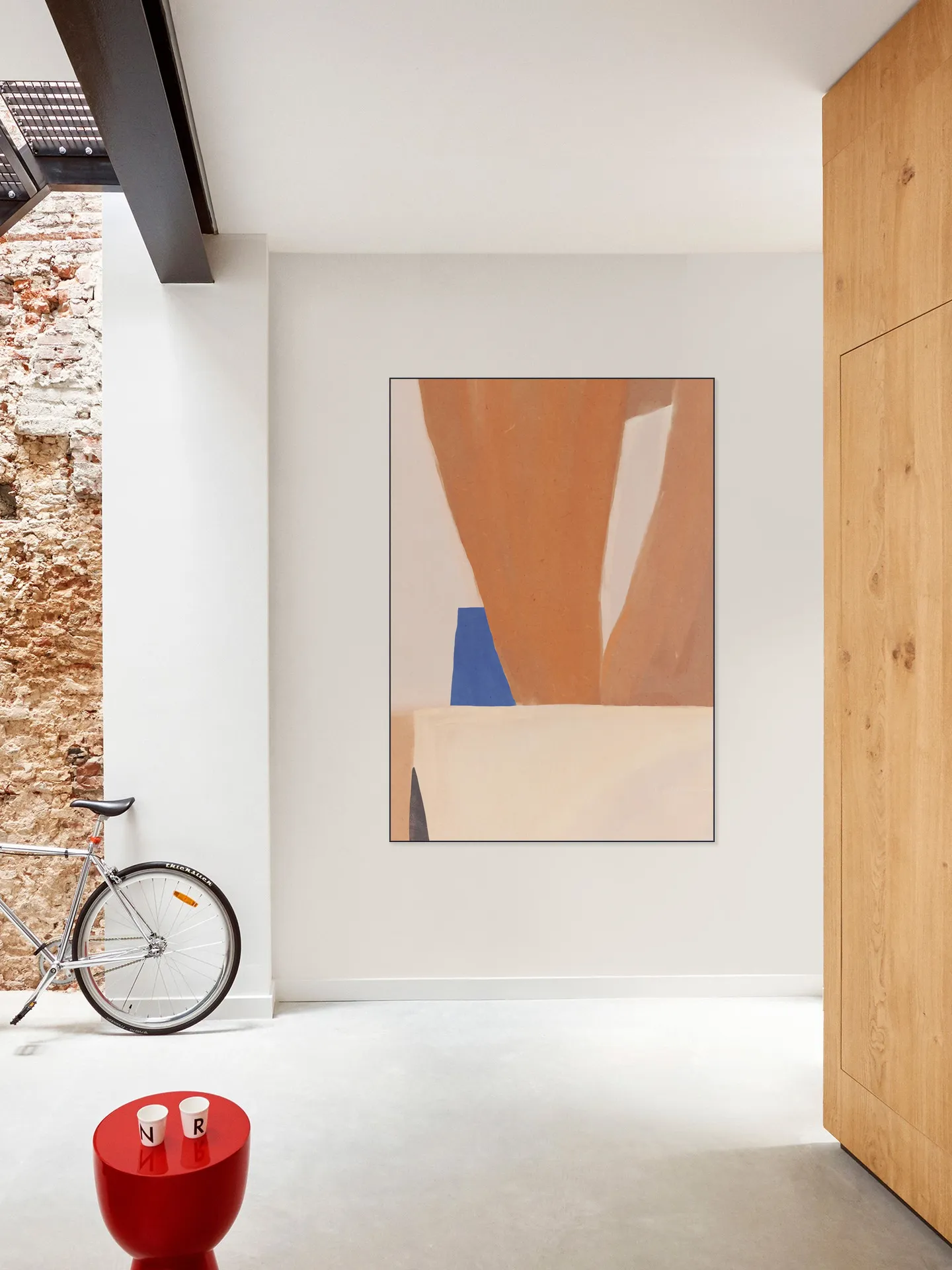 Warm Earth Tones And Bold Geometric Shapes