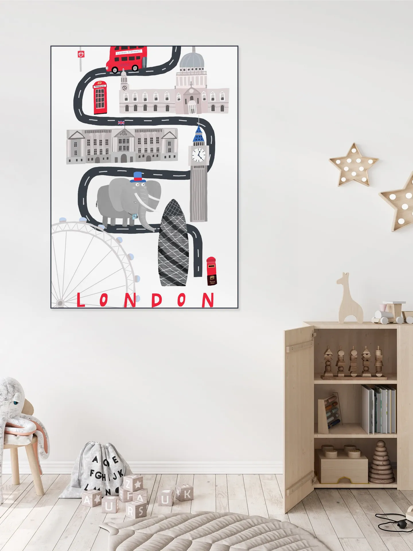 London City With Cute Elephant Tourist 