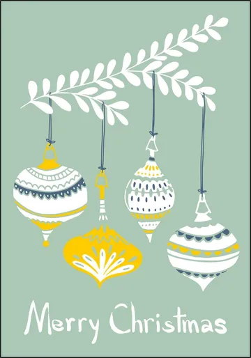 Cheerful little Christmas Baubles - Mint