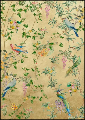 Vintage Birds and Climbing Vines