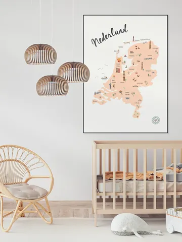 The Netherlands Kids Map beige