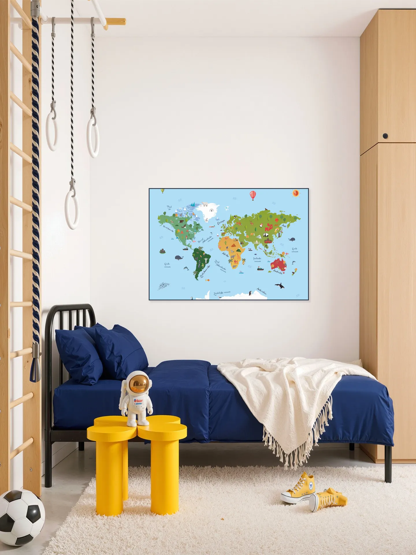 World Map Kids Text