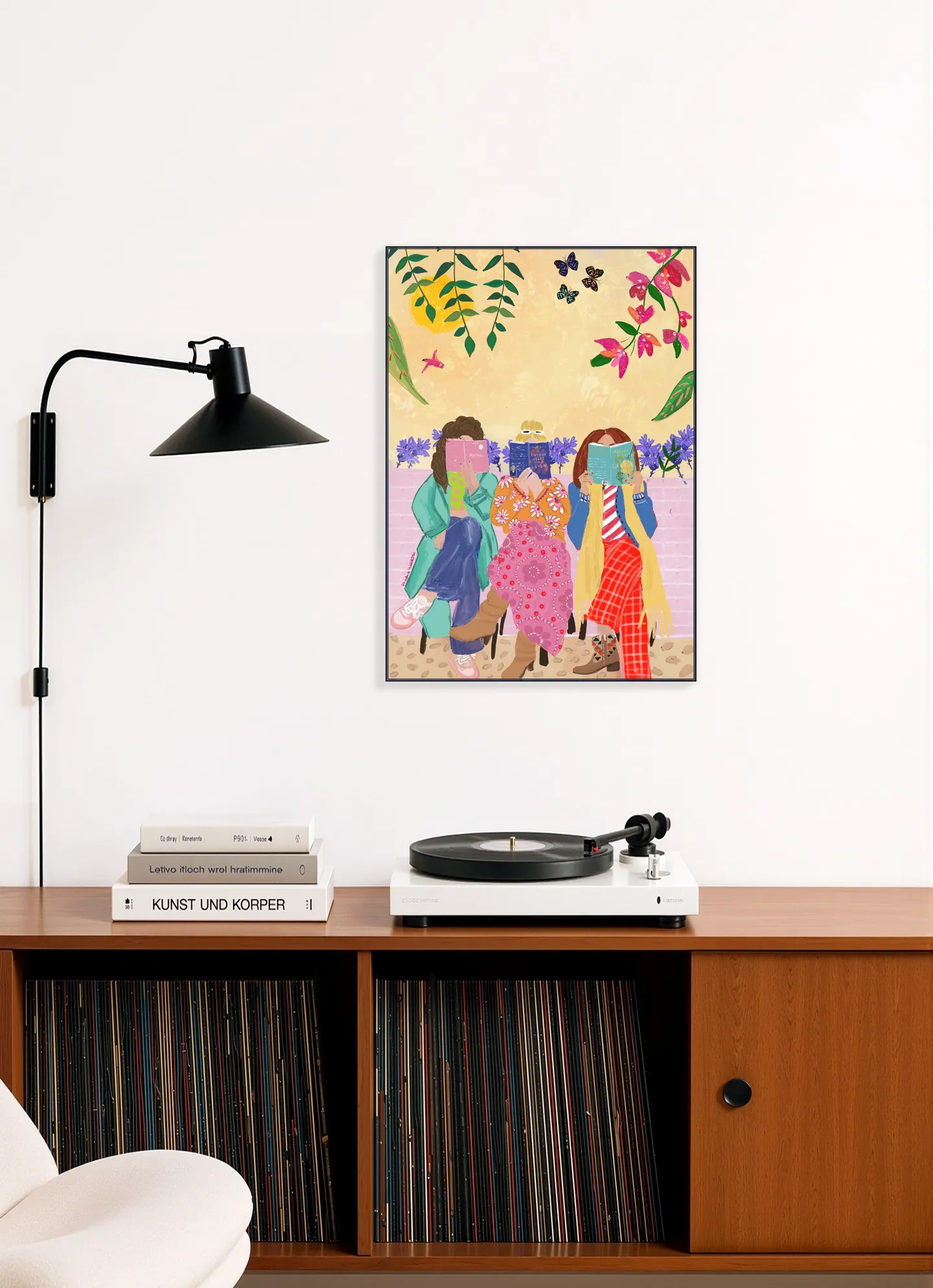 Three Girls Reading