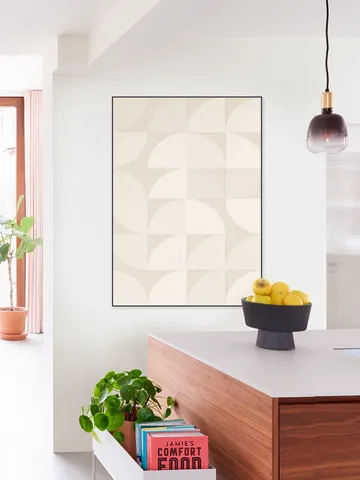 Mid century retro geometry - ivory