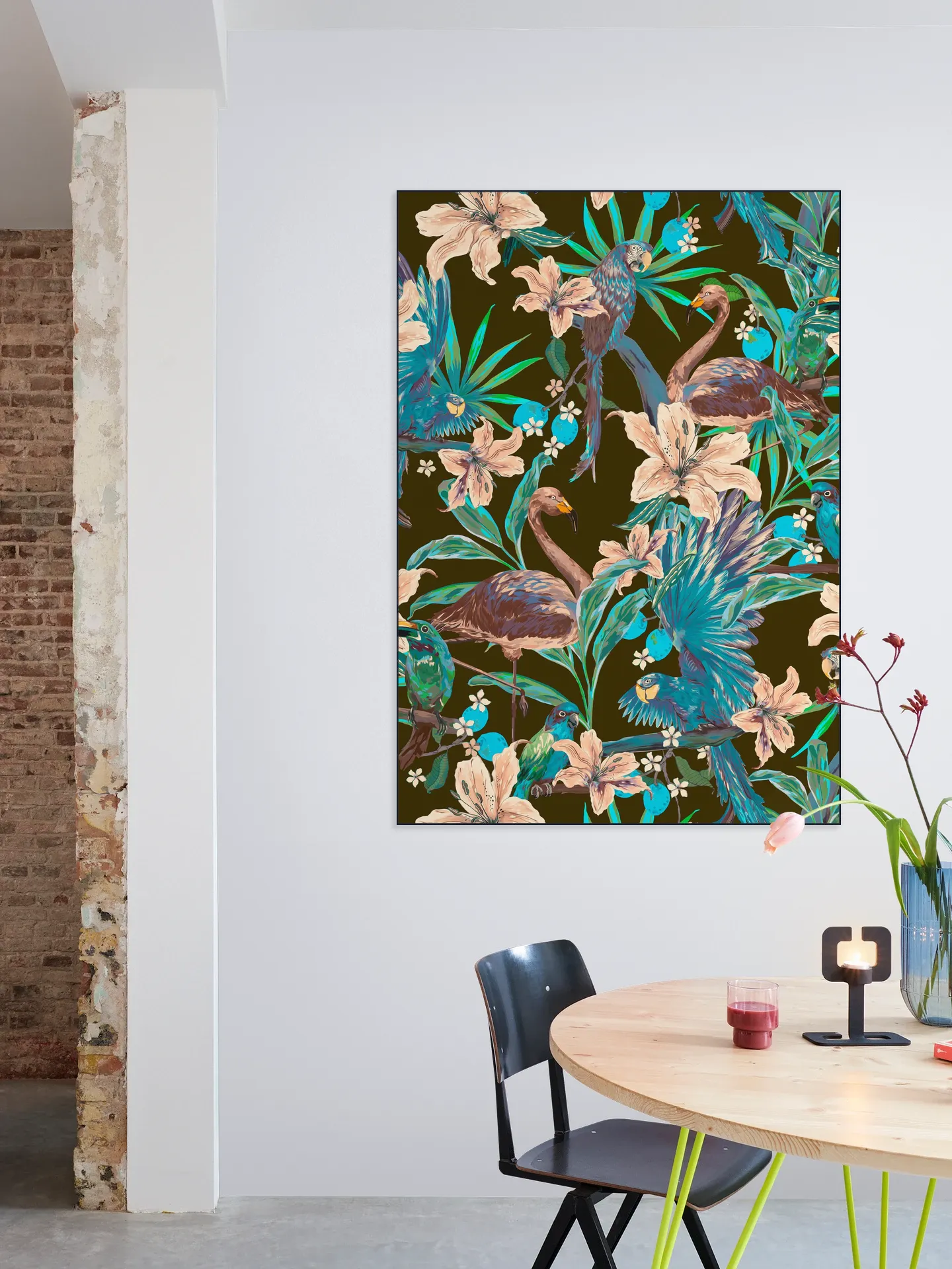 Jungle Birds and Flamingo Olive