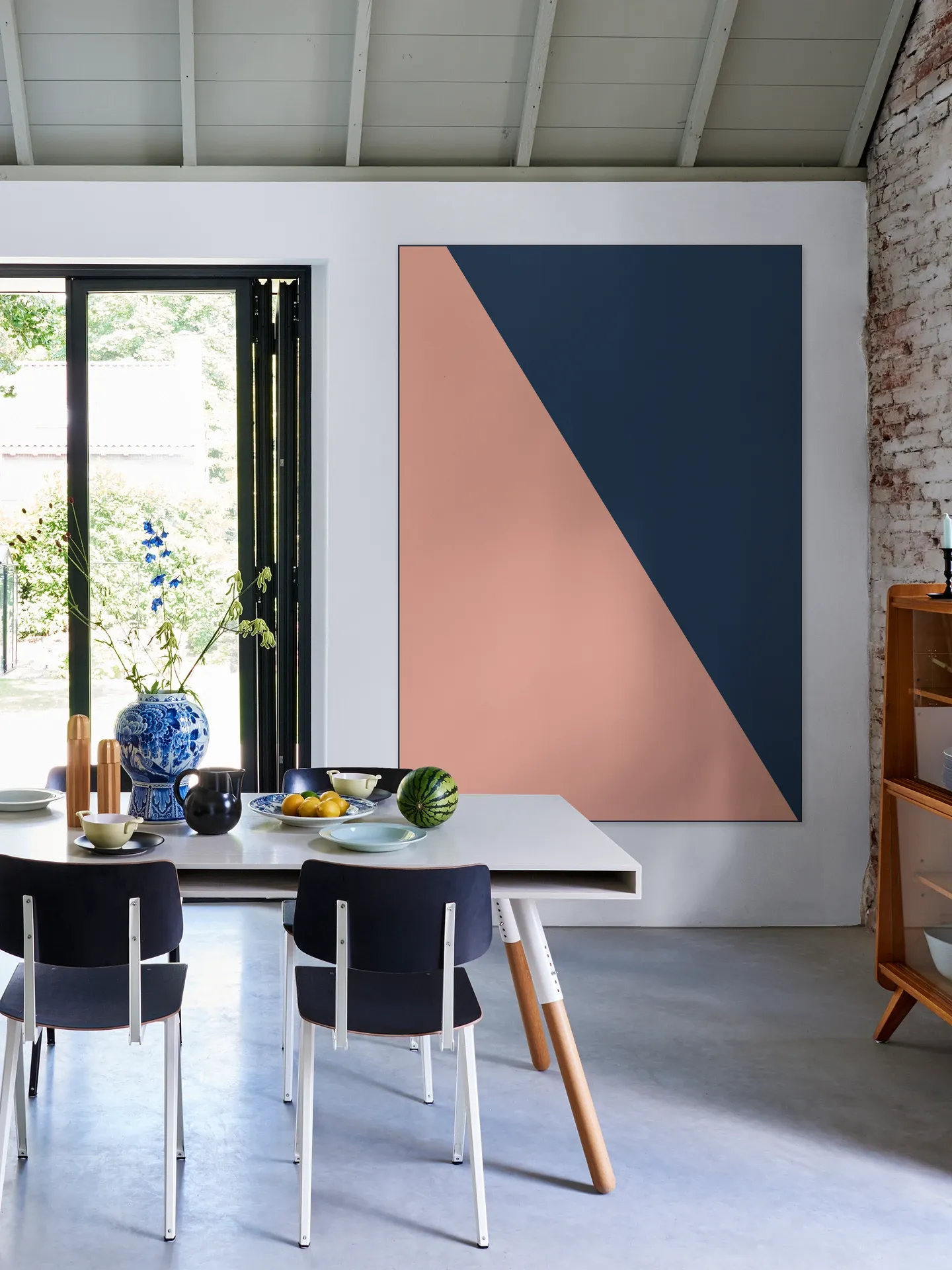 Color blocking - Pink Blue