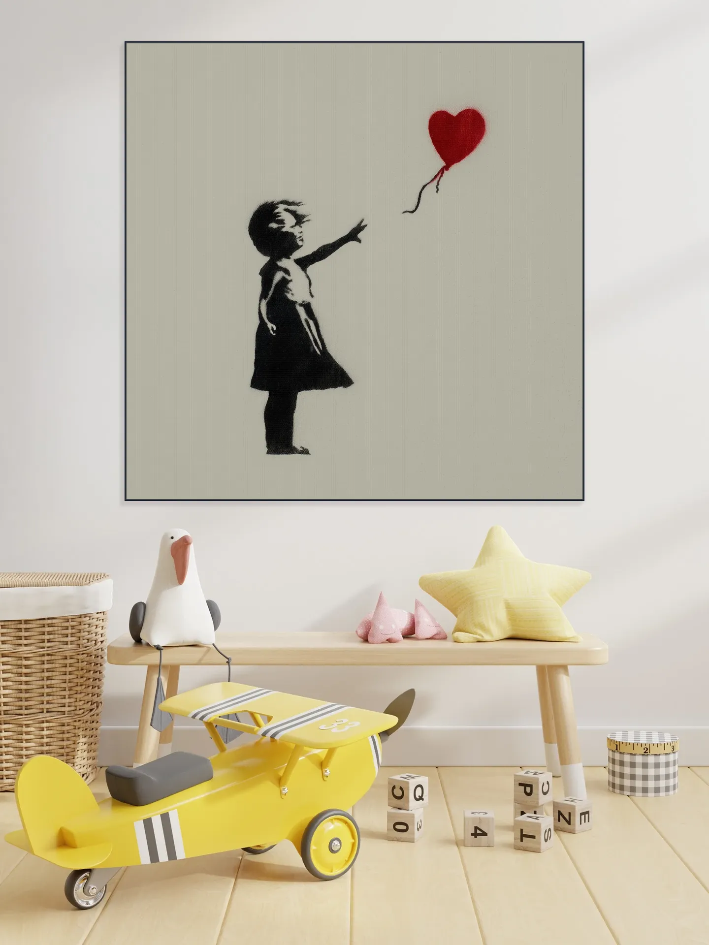 Girl with Balloon green