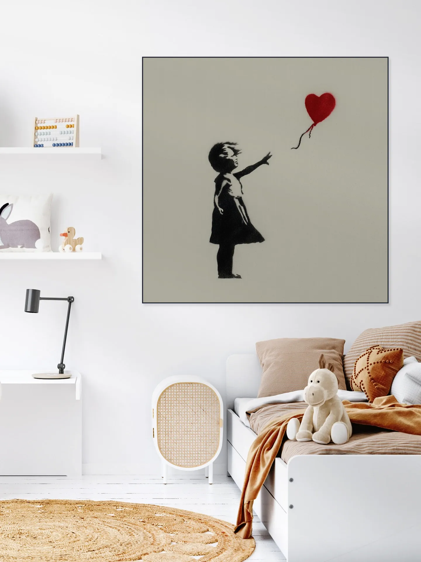 Girl with Balloon green