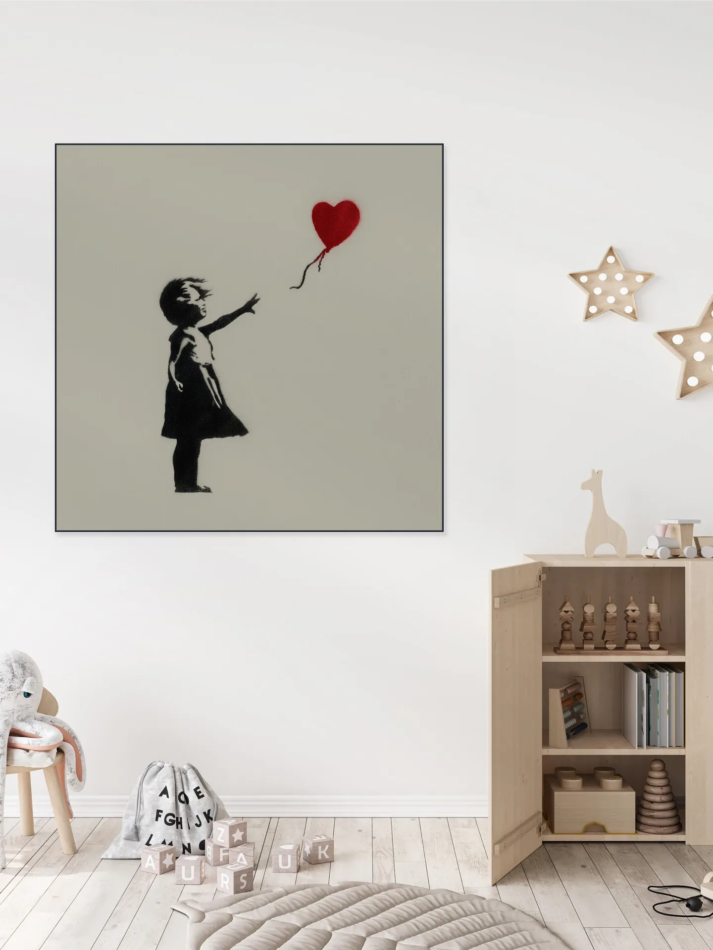 Girl with Balloon green