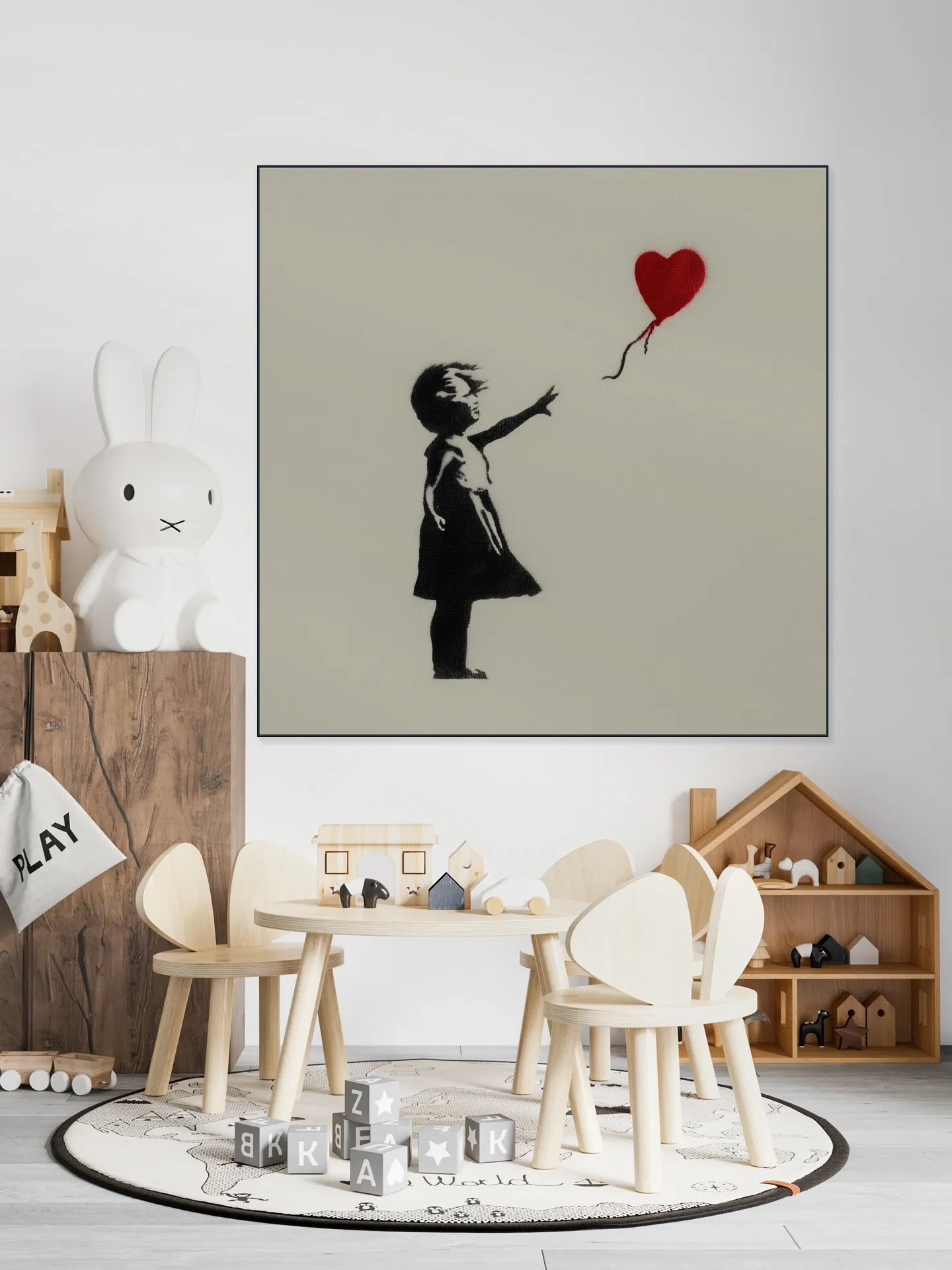 Girl with Balloon green