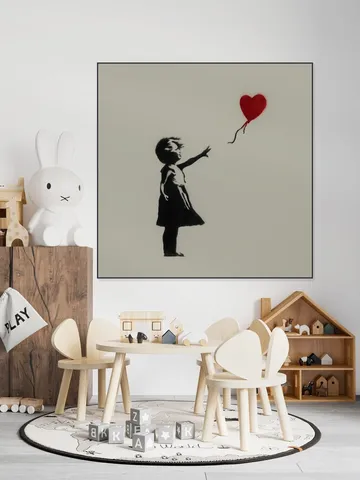 Girl with Balloon green