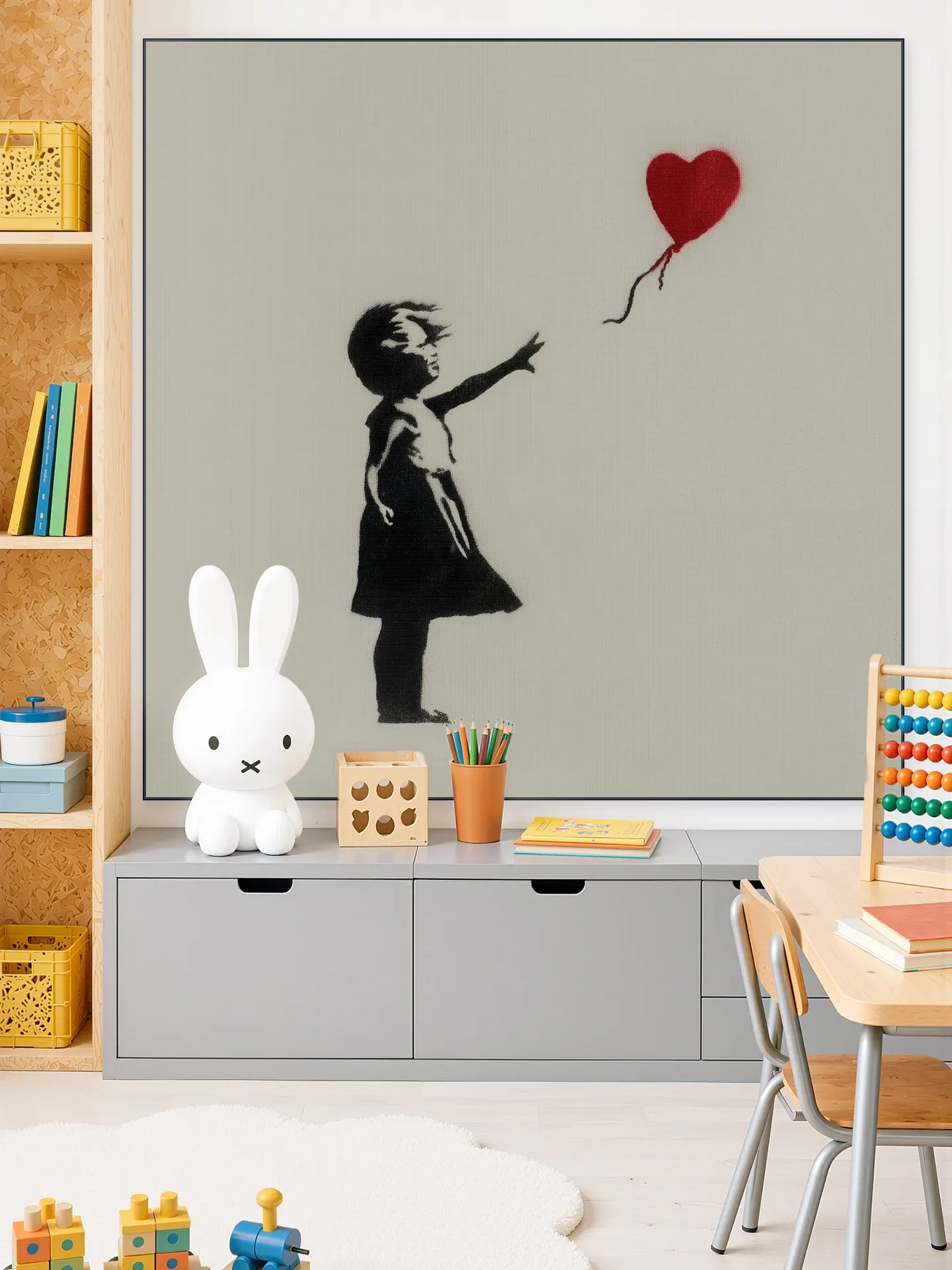 Girl with Balloon green