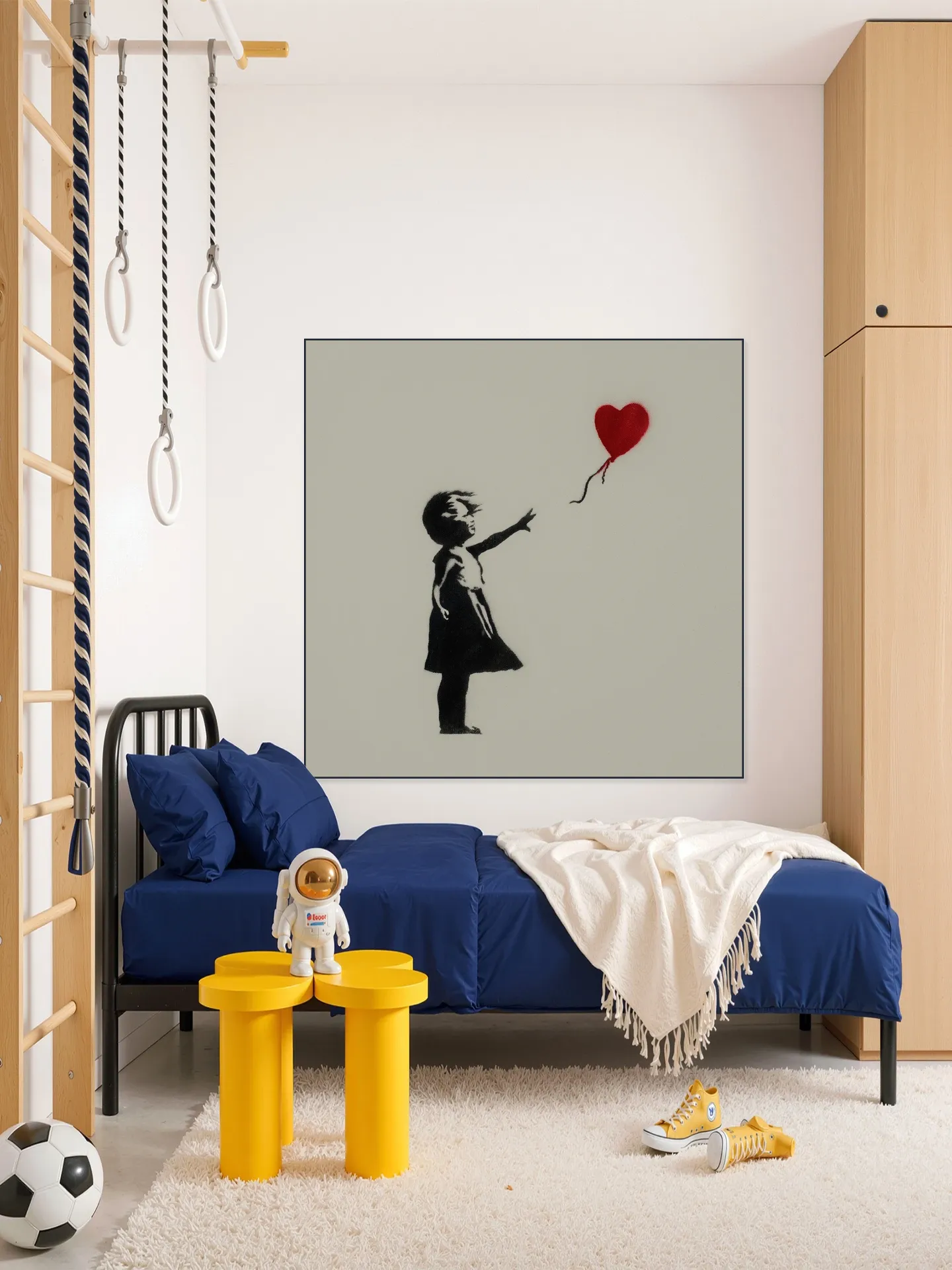 Girl with Balloon green