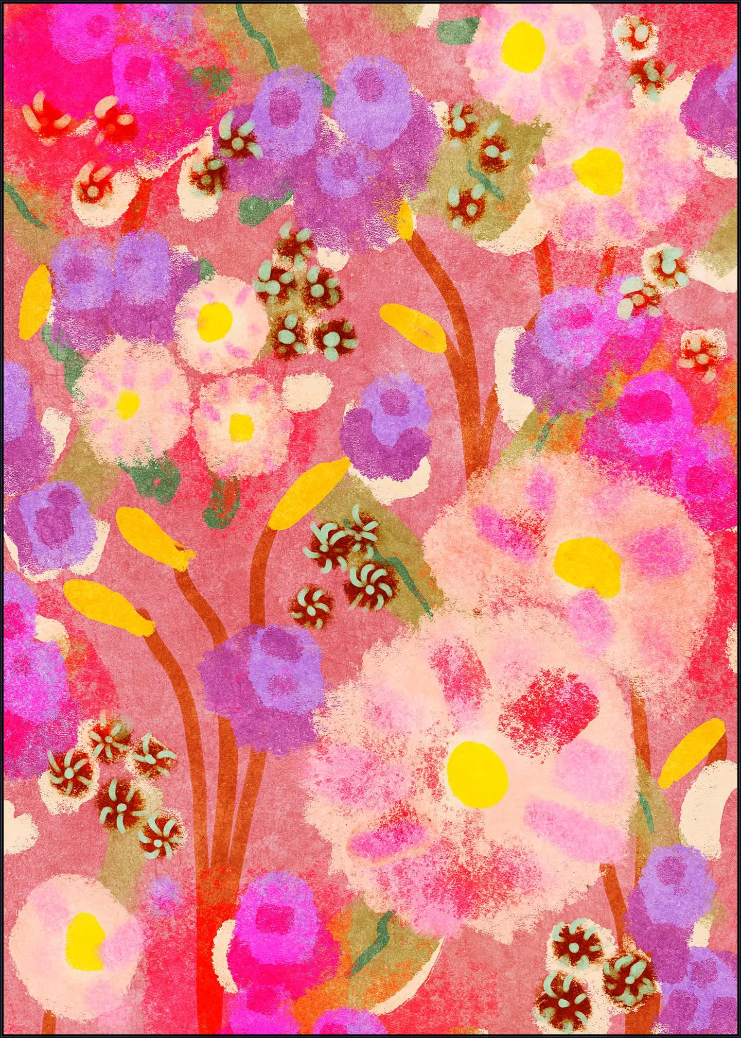 Puffy Abstract Flower Garden