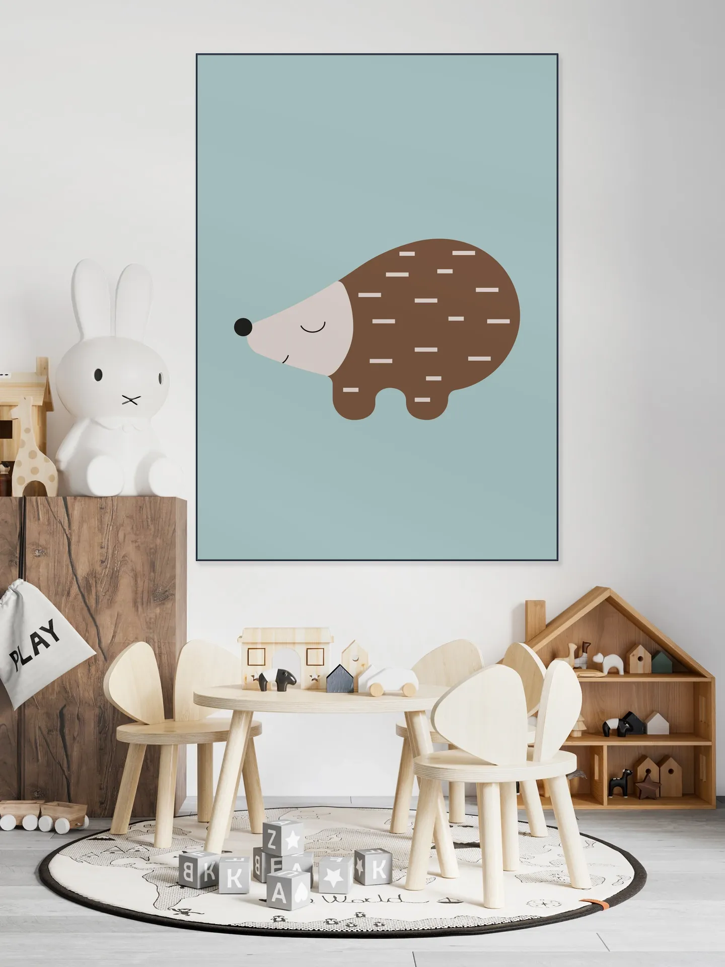 Happy Hedgehog Blue