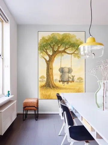 Elephant and Mouse on the Swing