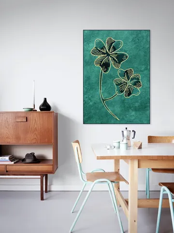 Four Leaf Clover Luck with Gold