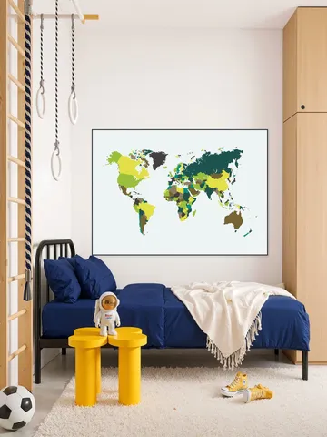 World Map Mosaic Spring