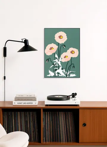 Wild Garden Poppies Green
