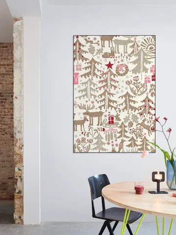 X-Mas Winter Forest Pattern - Beige