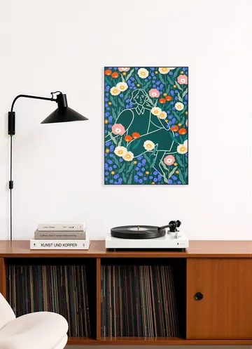 Line Lady With Florals