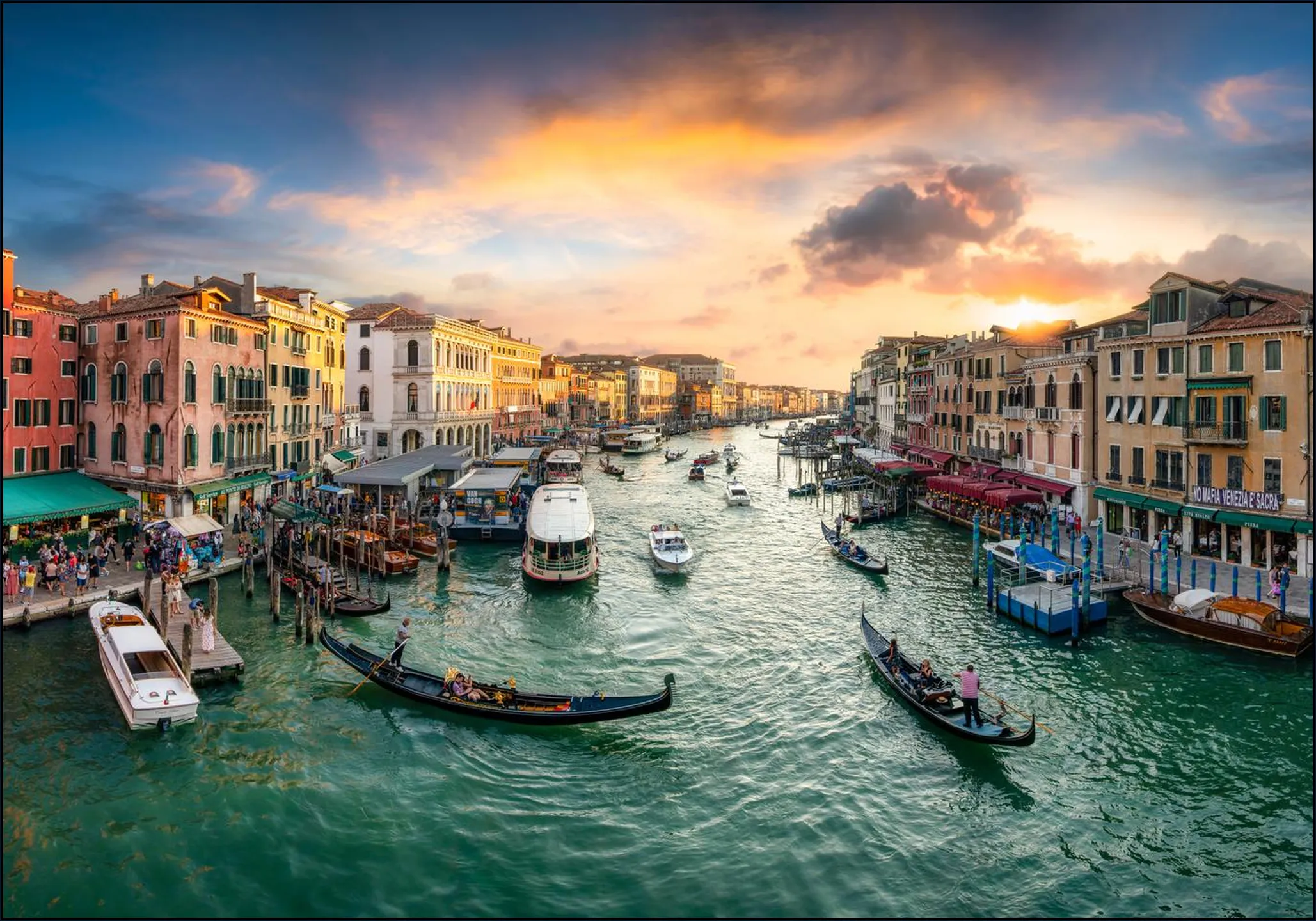 Canal Grande at sunset, Venice, Italy