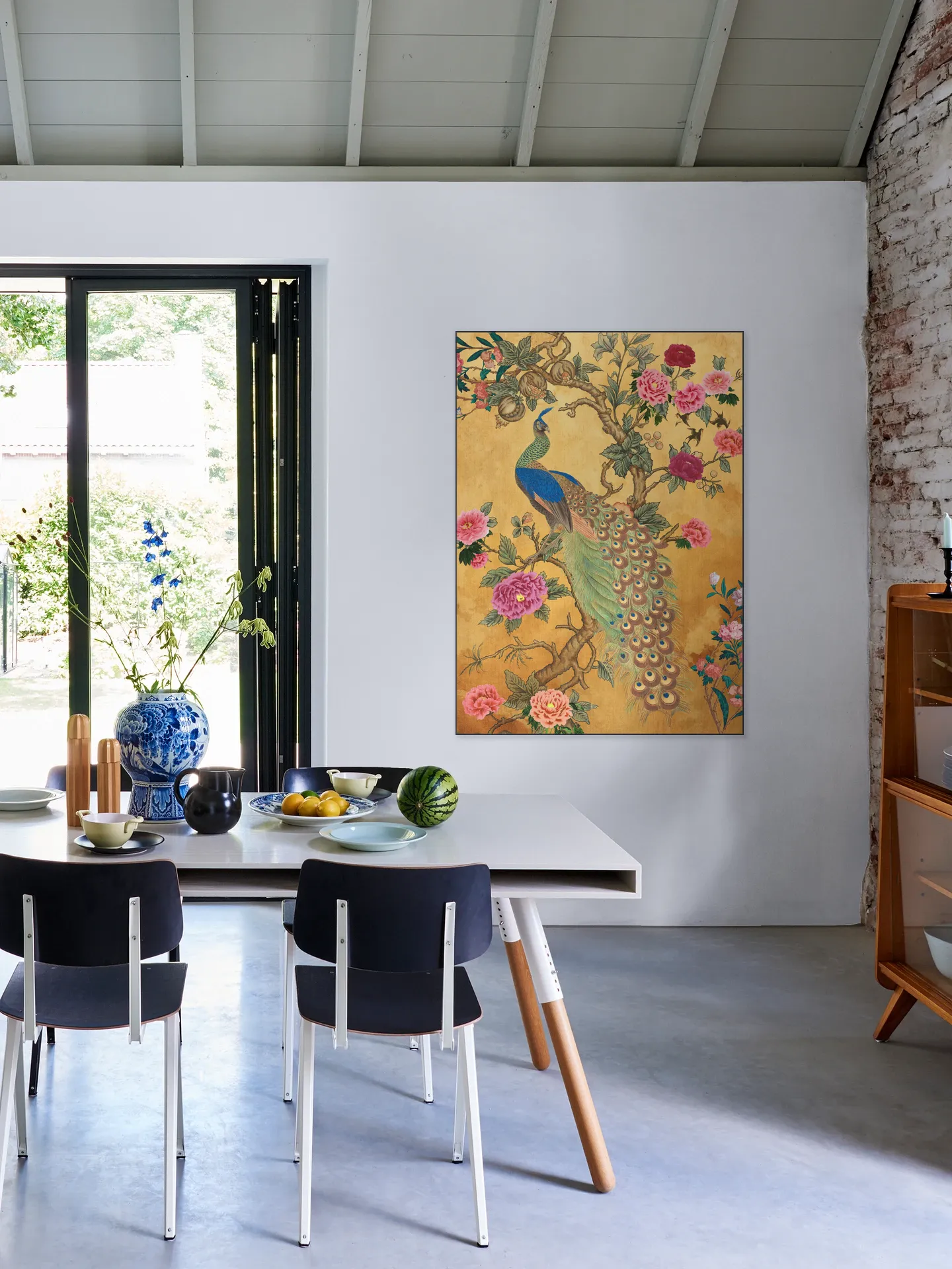 Japanese Peacock and Cherry Blossom