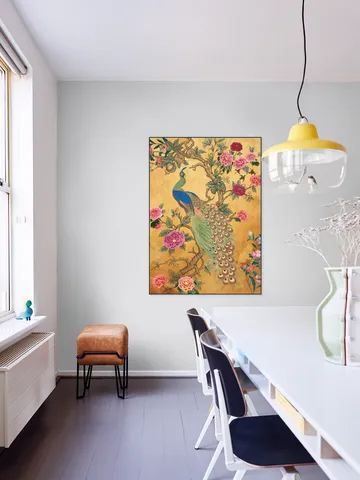 Japanese Peacock and Cherry Blossom
