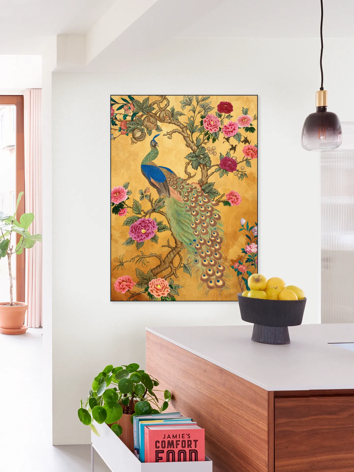 Japanese Peacock and Cherry Blossom