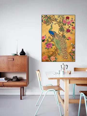 Japanese Peacock and Cherry Blossom