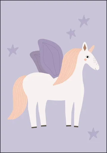 Winged Unicorn Lilac