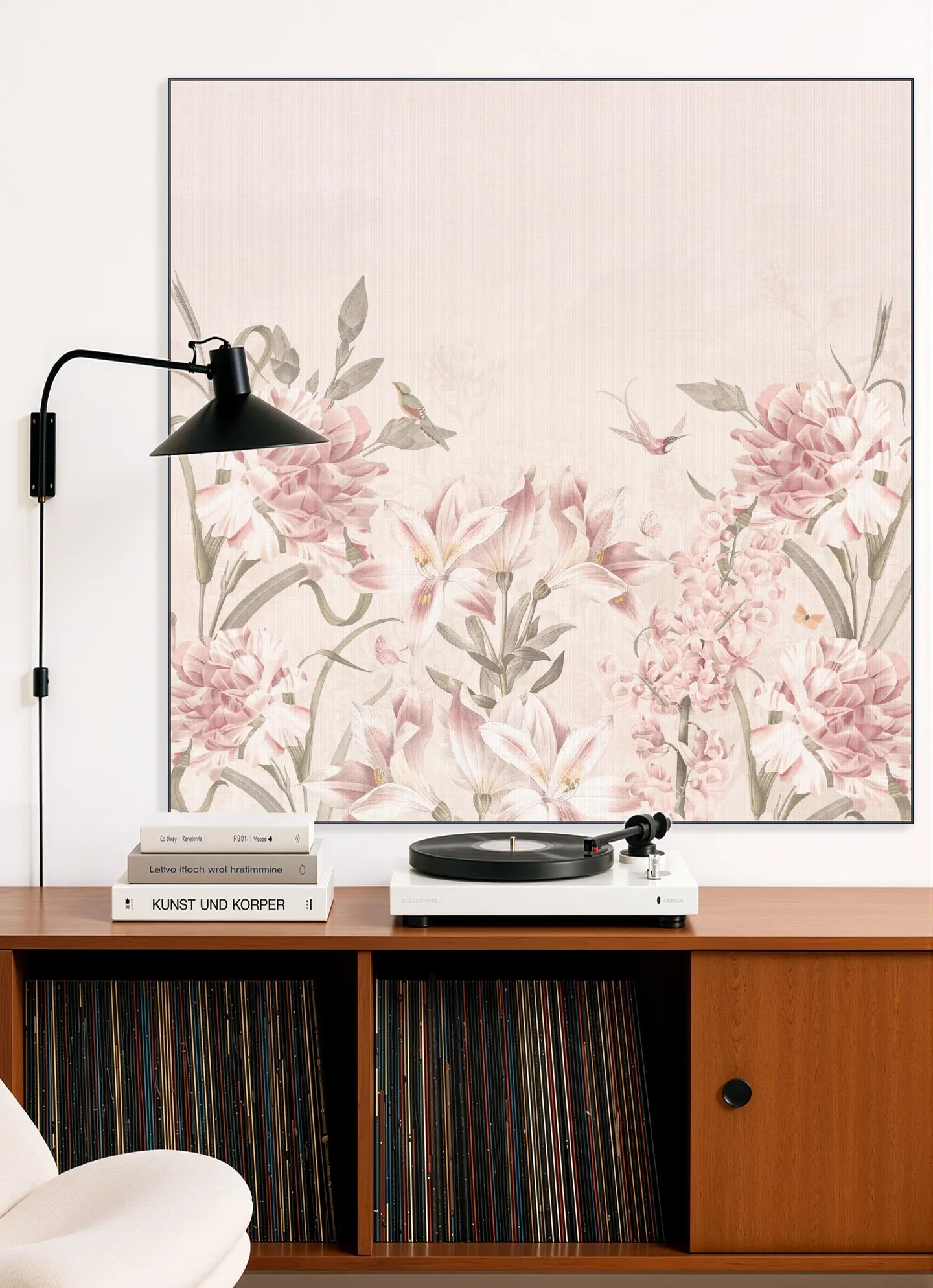 Vintage Spring Flowersand Birds