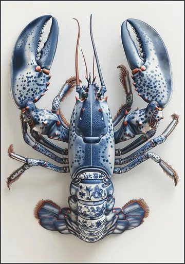 Delft Blue Lobster - White